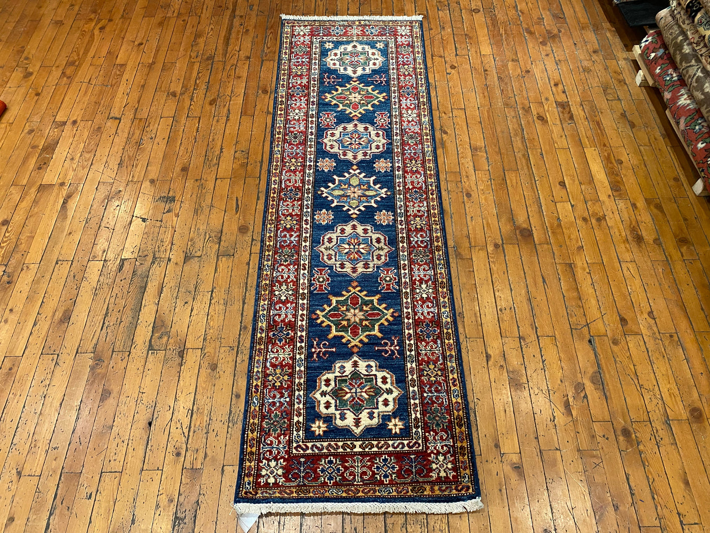 Blue Hallway Handmade Rug 2”x6’5” ADN Cappadocia Rug Collection