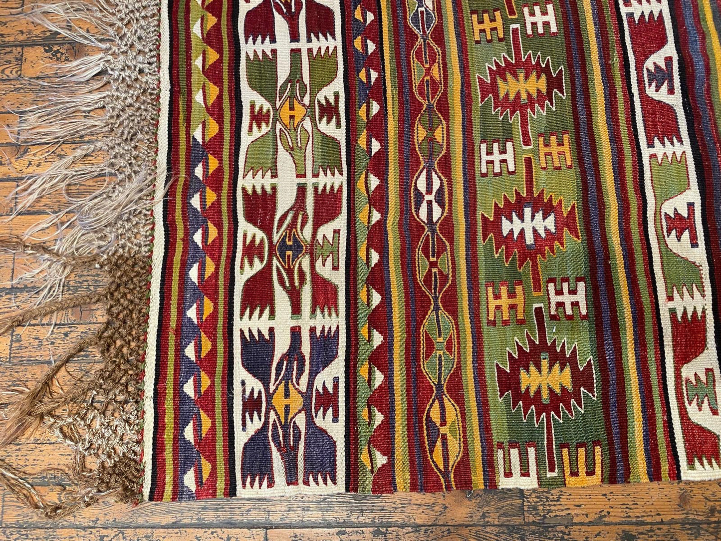 Nomadic Turkish Area Handmade Kilim Rug Cappadocia Rug Collection