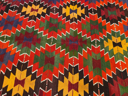 Colorful Geometric Handmade Kilim Rug Cappadocia Rug Collection