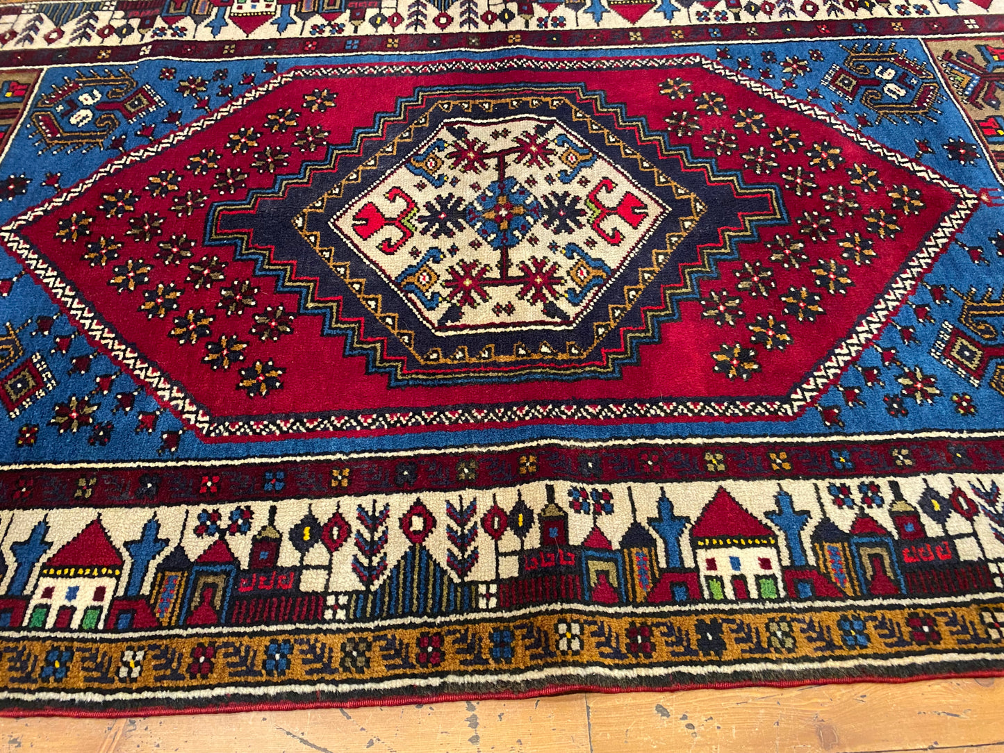 Handmade Cappadocia Rug, Authentic Yahyali Design from Central Anatolia 3x5ft