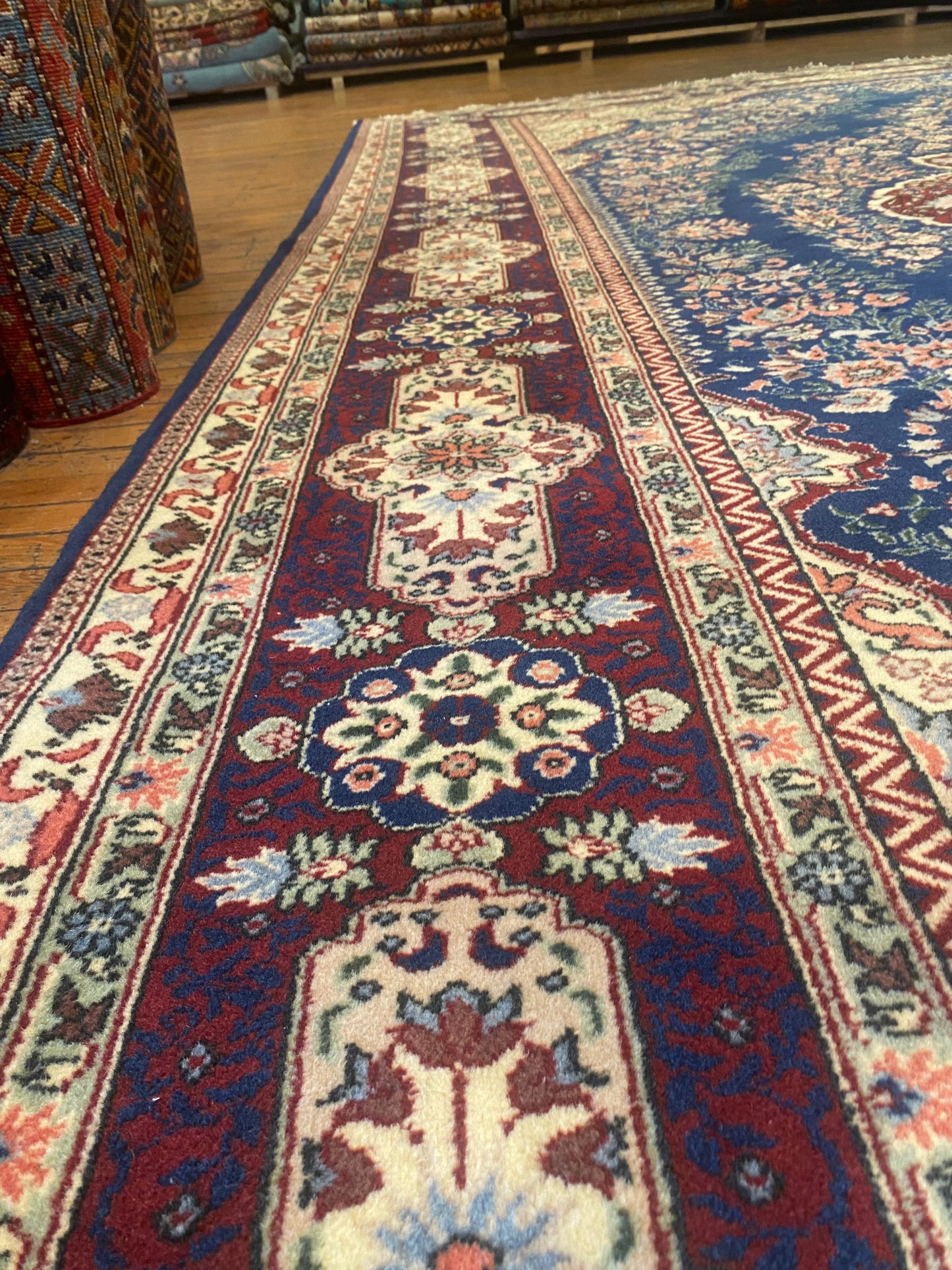 Medallion Saloon Area Rug 6x12 ft - Handwoven Turkish Kilim Runner
