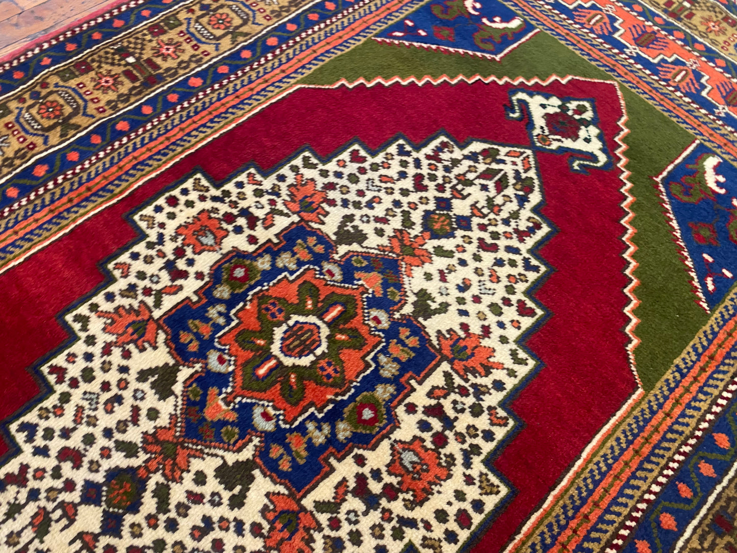 Cappadocia Antique Rug 4x6 ft - Handmade Turkish Vintage Wool Rug