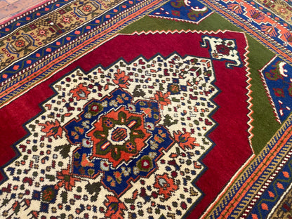 Cappadocia Antique Rug 4x6 ft - Handmade Turkish Vintage Wool Rug