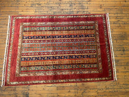 Turkish Zara Model Handmade Rug 4x6 ft Cappadocia Rug Collection