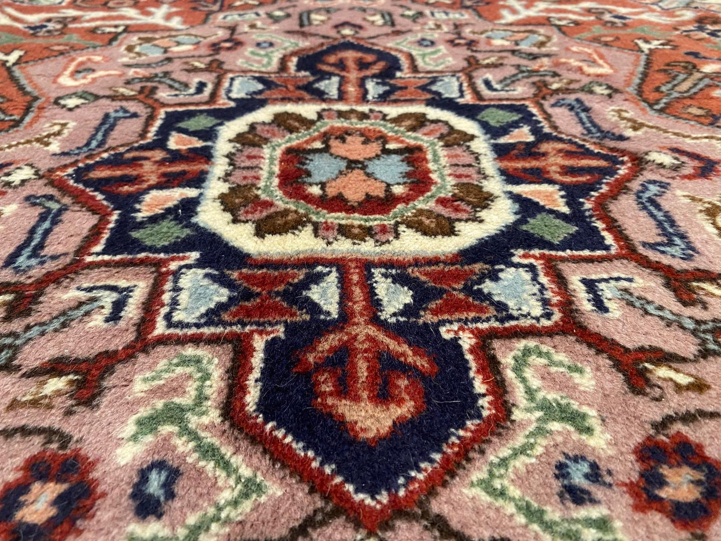 Beige Anatolian Handmade Area Carpet 7x10ft Cappadocia Rug Collection