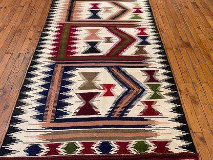 Anatolia Geometric Design Kilim Rug 3x6 ft - Handwoven Turkish Kilim Runner Cappadocia Rug Collection