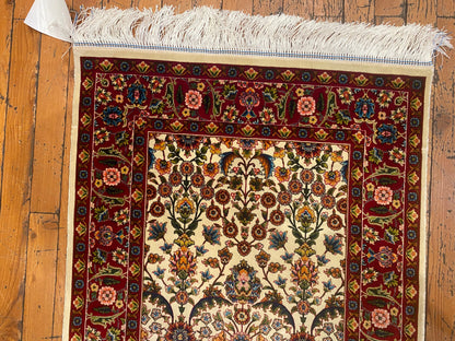 Hereke Silk Runner Rug 2x6 ft - Turkish Hallway Carpet ADN Cappadocia Rug Collection