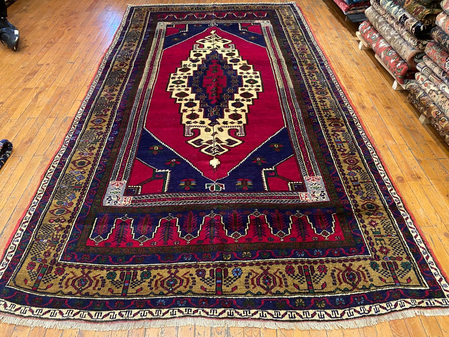 Vintage Turkish Cappadocia Carpet 5'3x9'5 - Handwoven Wool Area Rug