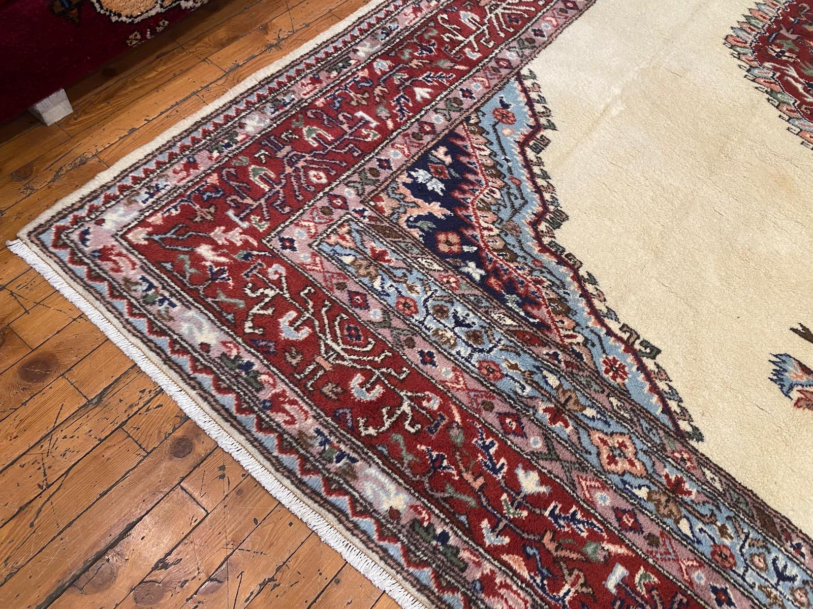 Beige Anatolian Handmade Area Carpet 7x10ft Cappadocia Rug Collection