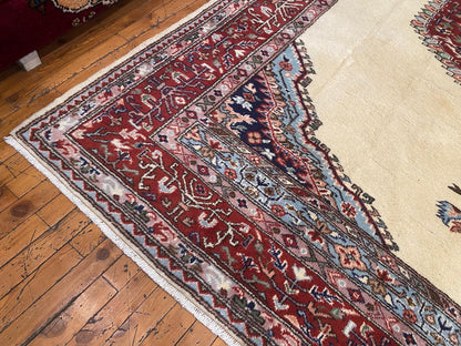 Beige Anatolian Handmade Area Carpet 7x10ft Cappadocia Rug Collection