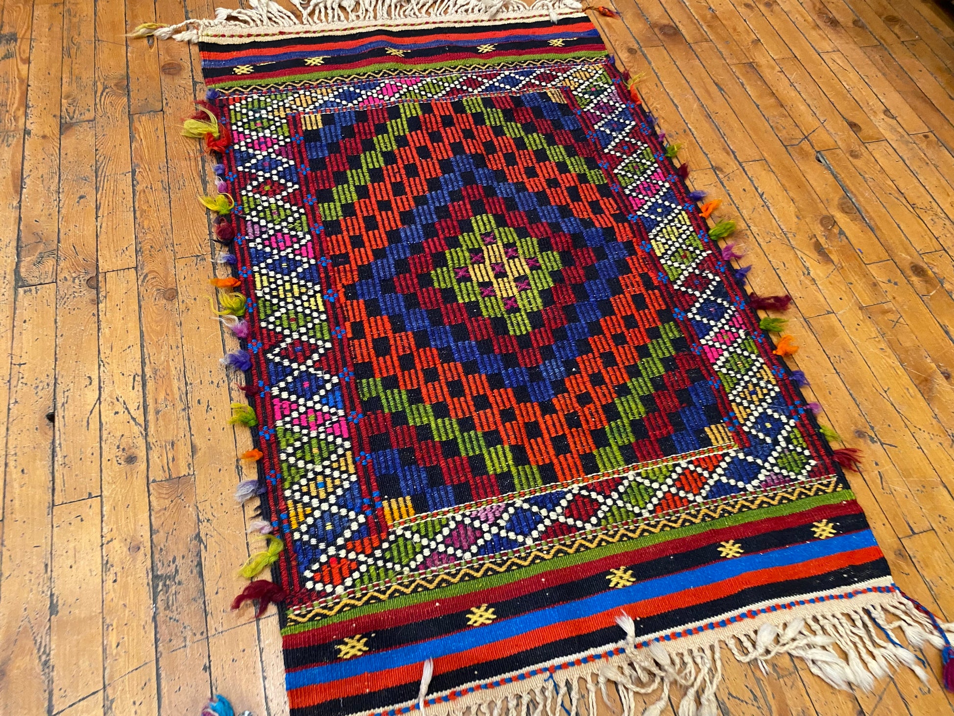 Small Anatolian Turkish Cicim kilim 2”x4” Cappadocia Rug Collection