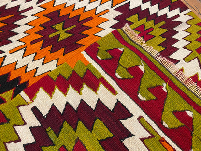 Colorful Wool Turkish Anatolian Kilim 3”x4” Cappadocia Rug Collection