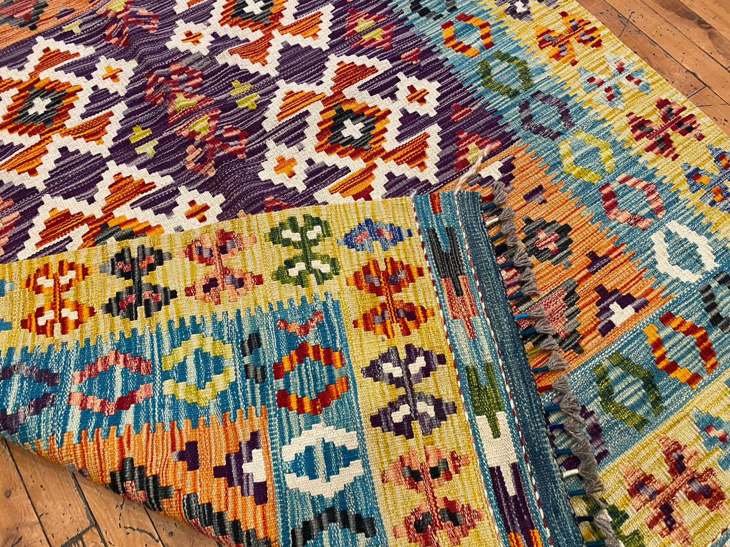 Handmade Are Kilim Rug 4x6 ft | Authentic Turkish Flatweave Carpet | 125x180 cm Cappadocia Rug Collection