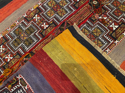 Vintage Turkish Kilim Rug 4"x5" - Handwoven Wool Carpet Cappadocia Rug Collection