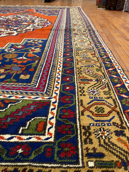 Vintage Cappadocia Turkish Rug - Handmade Wool Rug 5'7"x10' (170x305cm)