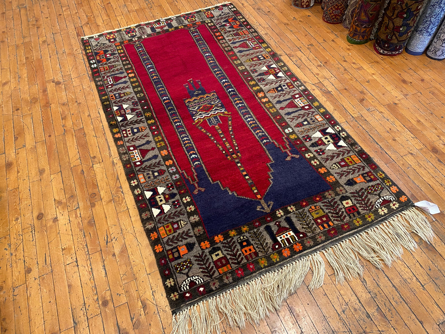 Anatolian Turkish Handmade Rug 4x7 ft - Vintage Wool Carpet Cappadocia Rug Collection