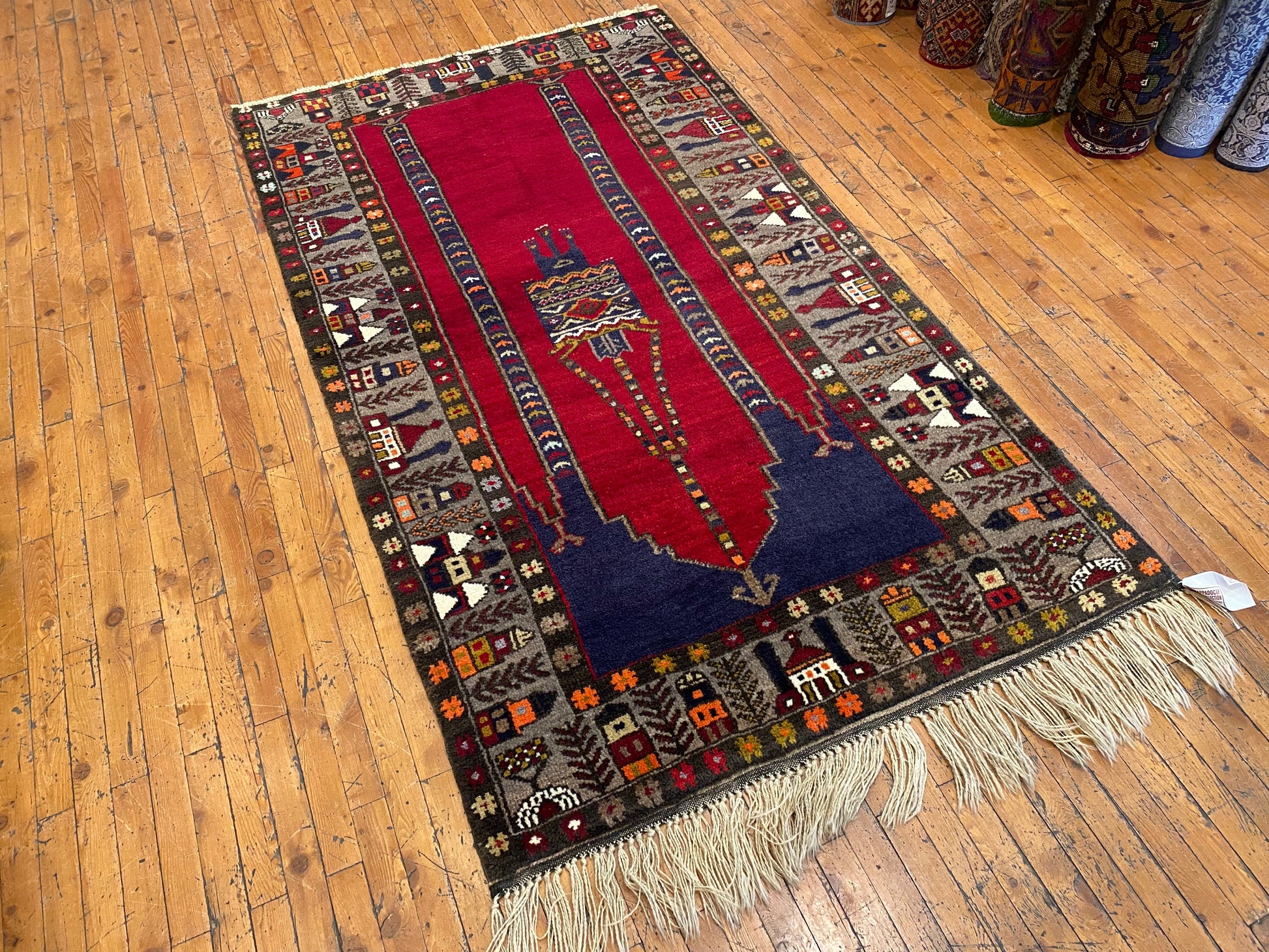 Anatolian Turkish Handmade Rug 4x7 ft - Vintage Wool Carpet Cappadocia Rug Collection