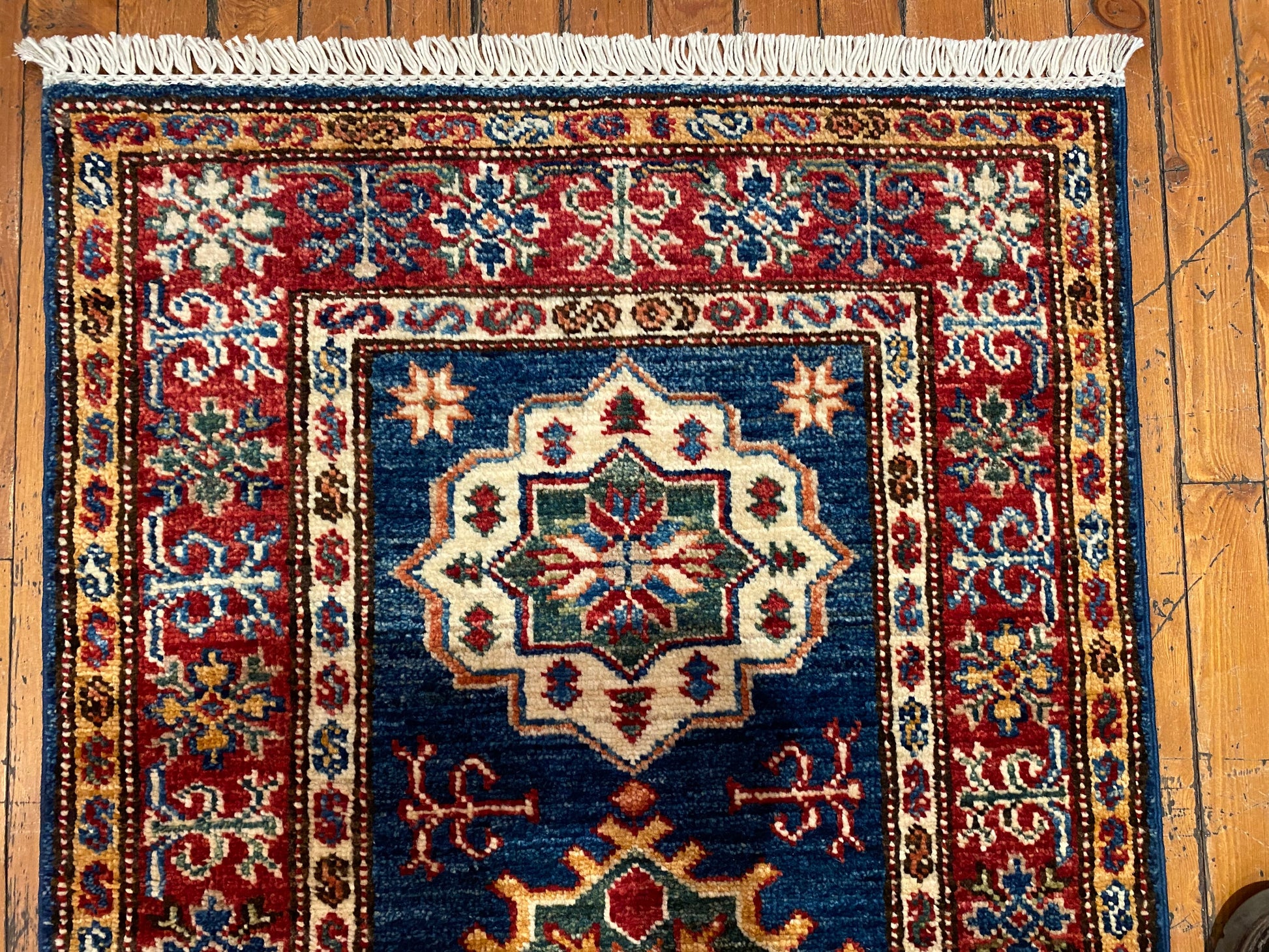 Blue Hallway Handmade Rug 2”x6’5” ADN Cappadocia Rug Collection