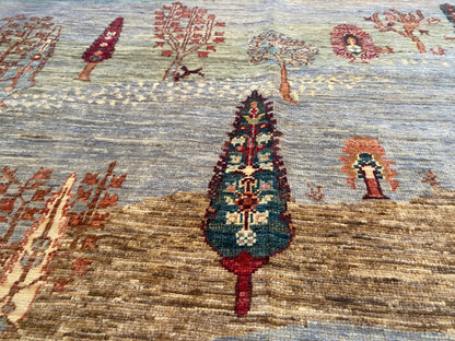 Tree of Life Pattern Hand Knotted Carpet 4x6 ft - Premium Wool Cappadocia Rug Collection