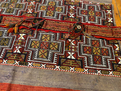Vintage Turkish Kilim Rug 4"x5" - Handwoven Wool Carpet Cappadocia Rug Collection