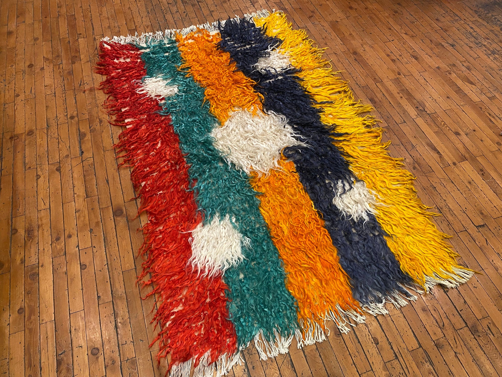 Tulu Kilim Rug 4"x6" - Handwoven Turkish Wool Carpet Cappadocia Rug Collection