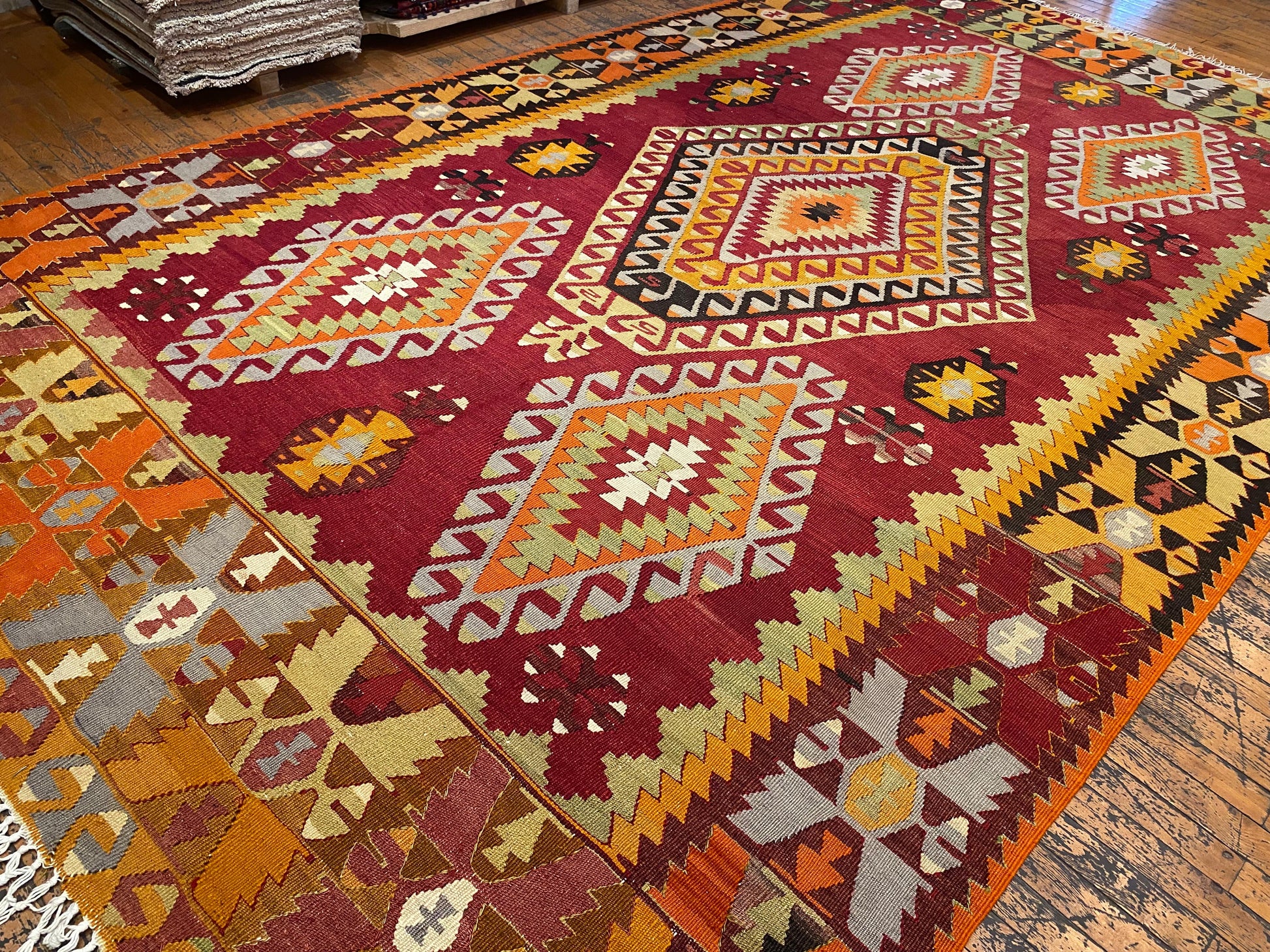 Antique Nomad Area Handmade Kilim Rug Cappadocia Rug Collection