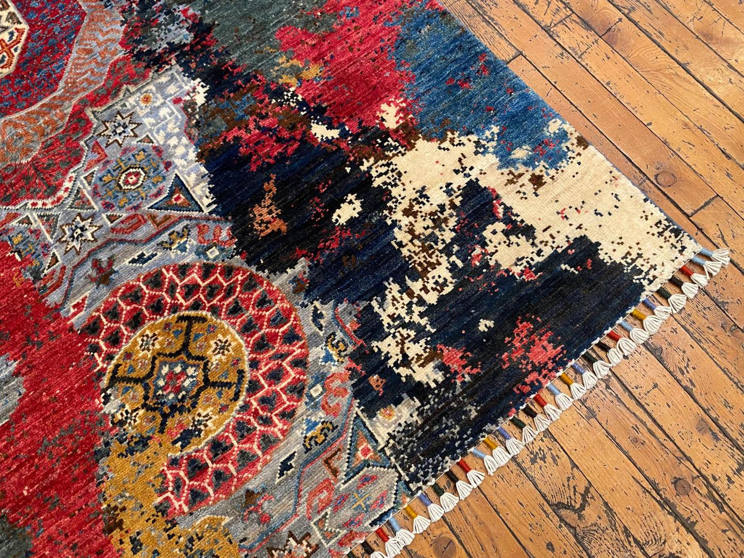 Unique Colorful Handmade Rug 4x6 ft | Extra-Ordinary Designer Carpet Cappadocia Rug Collection