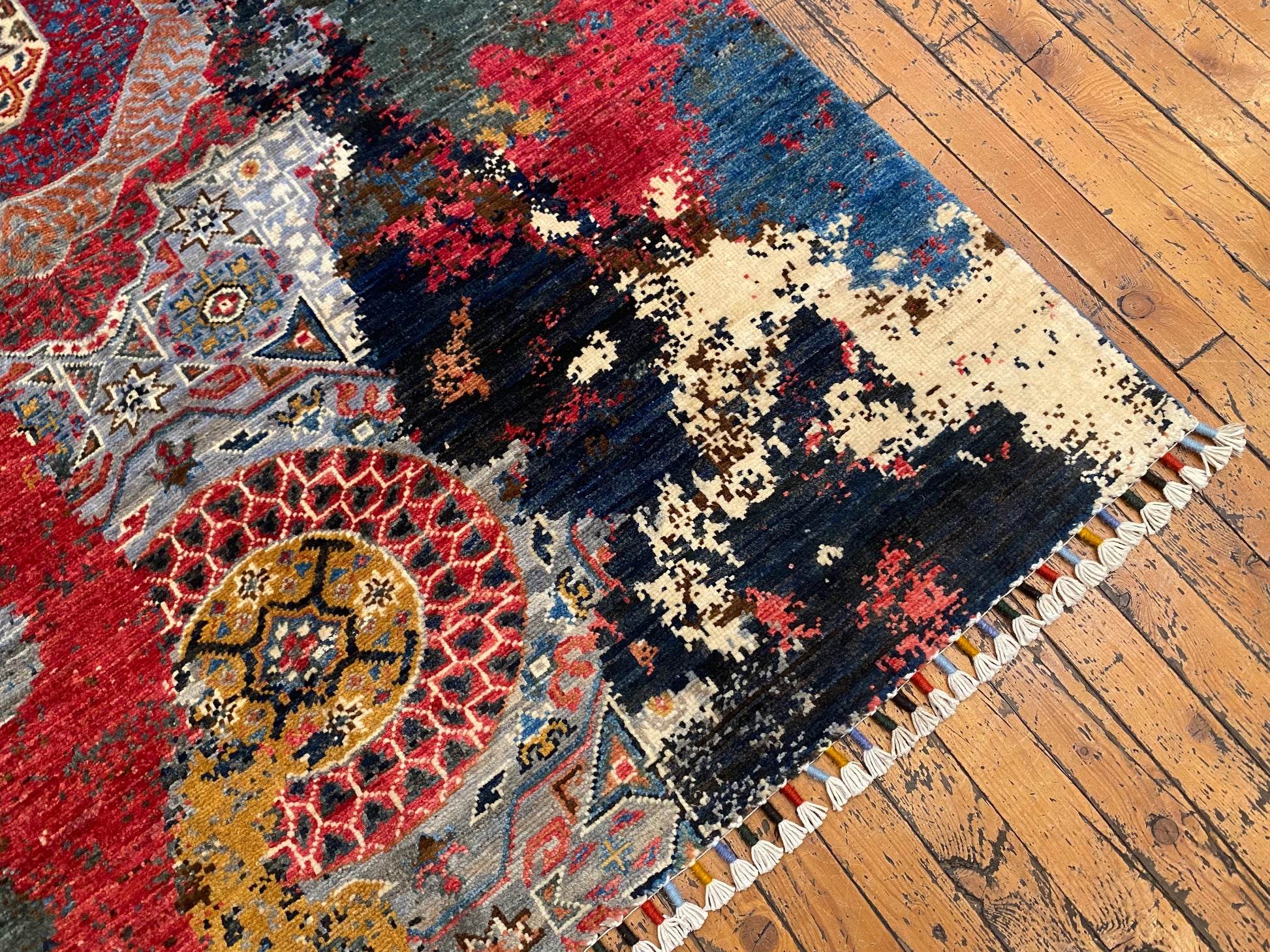 Unique Colorful Handmade Rug 4x6 ft | Extra-Ordinary Designer Carpet Cappadocia Rug Collection