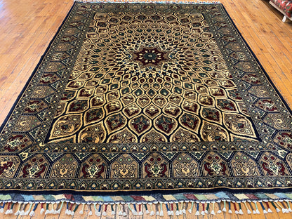 Hand-Knotted Pure Wool Oriental Rug with Geometric Pattern 5”x7”ft