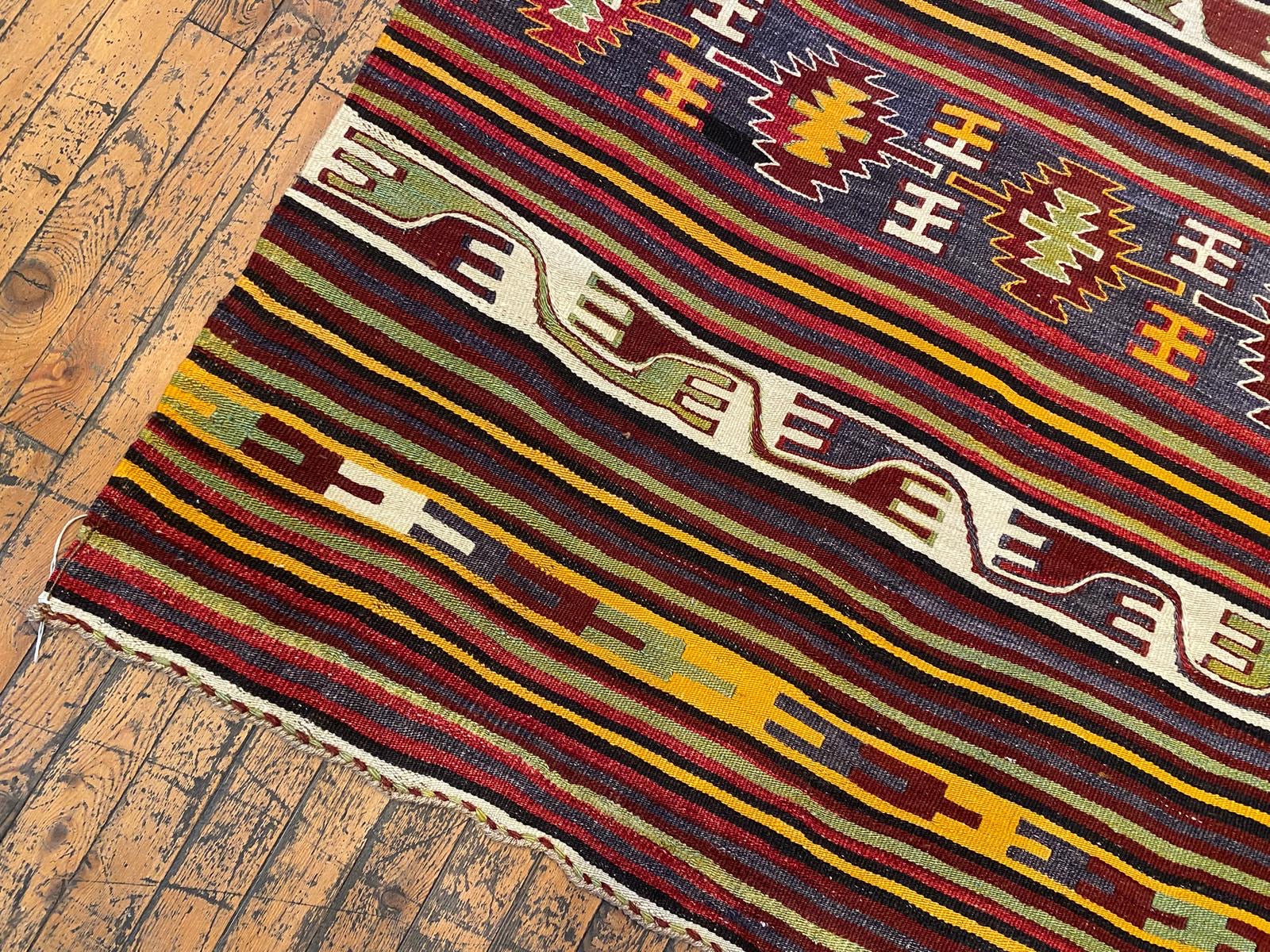 Nomadic Turkish Area Handmade Kilim Rug Cappadocia Rug Collection