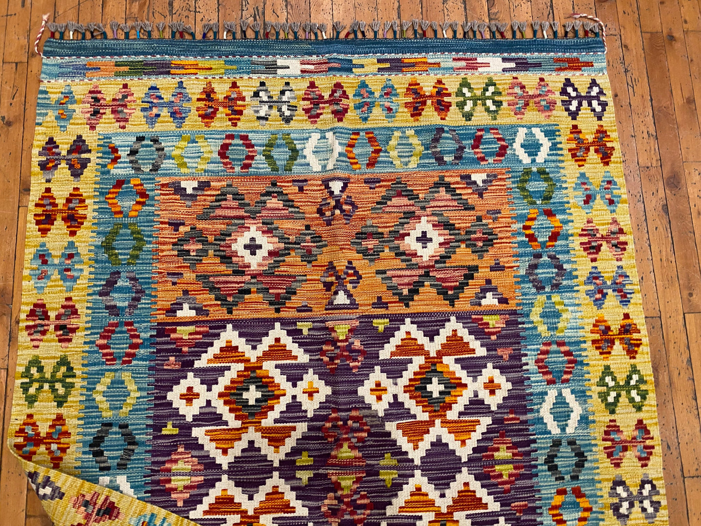 Handmade Are Kilim Rug 4x6 ft | Authentic Turkish Flatweave Carpet | 125x180 cm Cappadocia Rug Collection