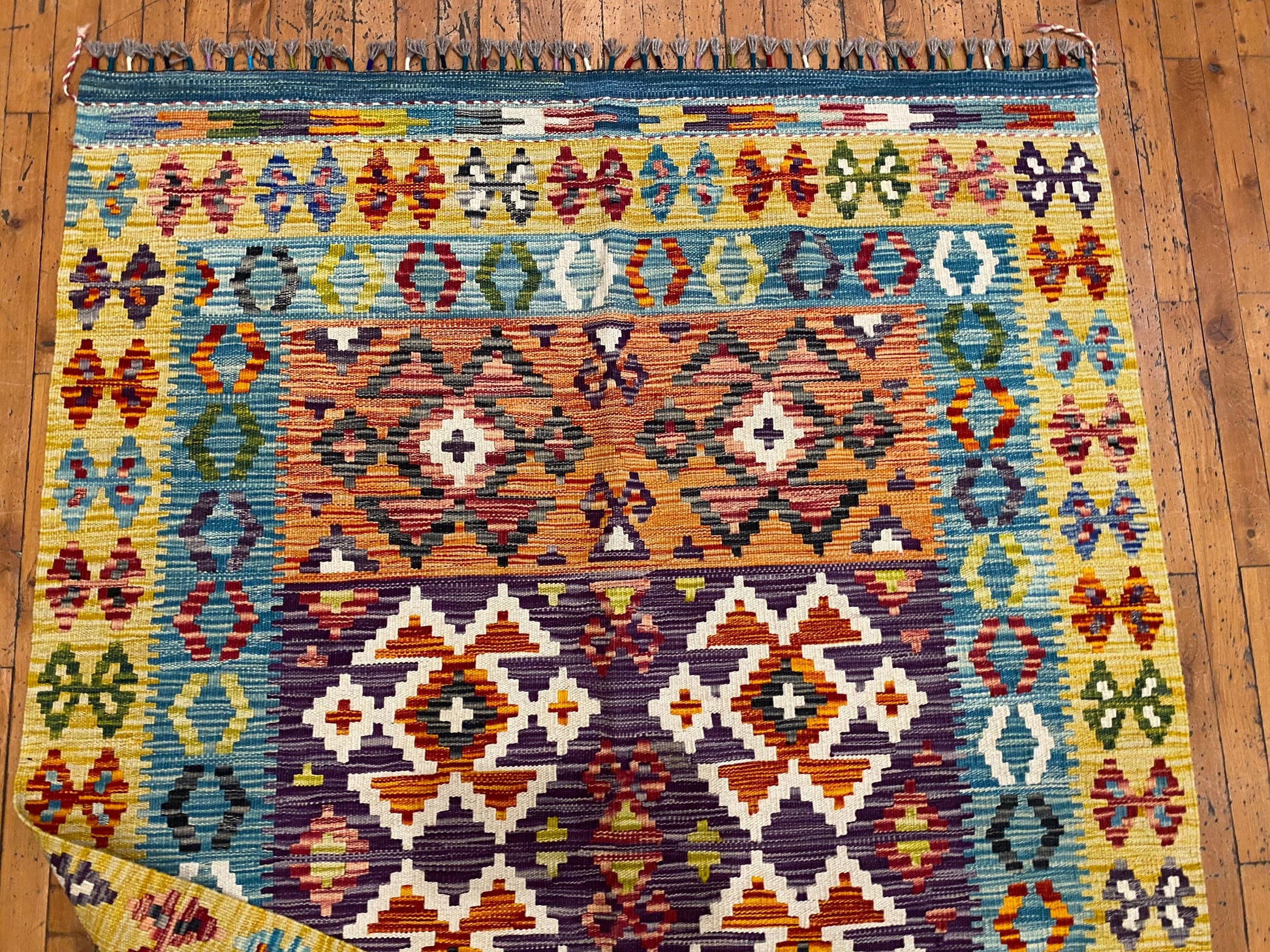Handmade Are Kilim Rug 4x6 ft | Authentic Turkish Flatweave Carpet | 125x180 cm Cappadocia Rug Collection