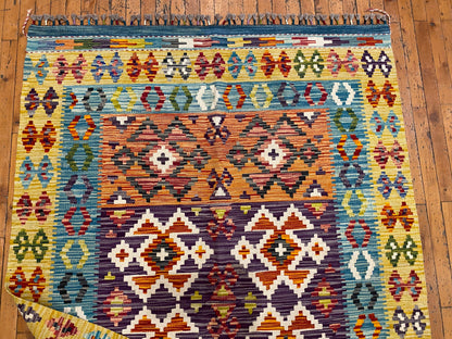 Handmade Are Kilim Rug 4x6 ft | Authentic Turkish Flatweave Carpet | 125x180 cm Cappadocia Rug Collection