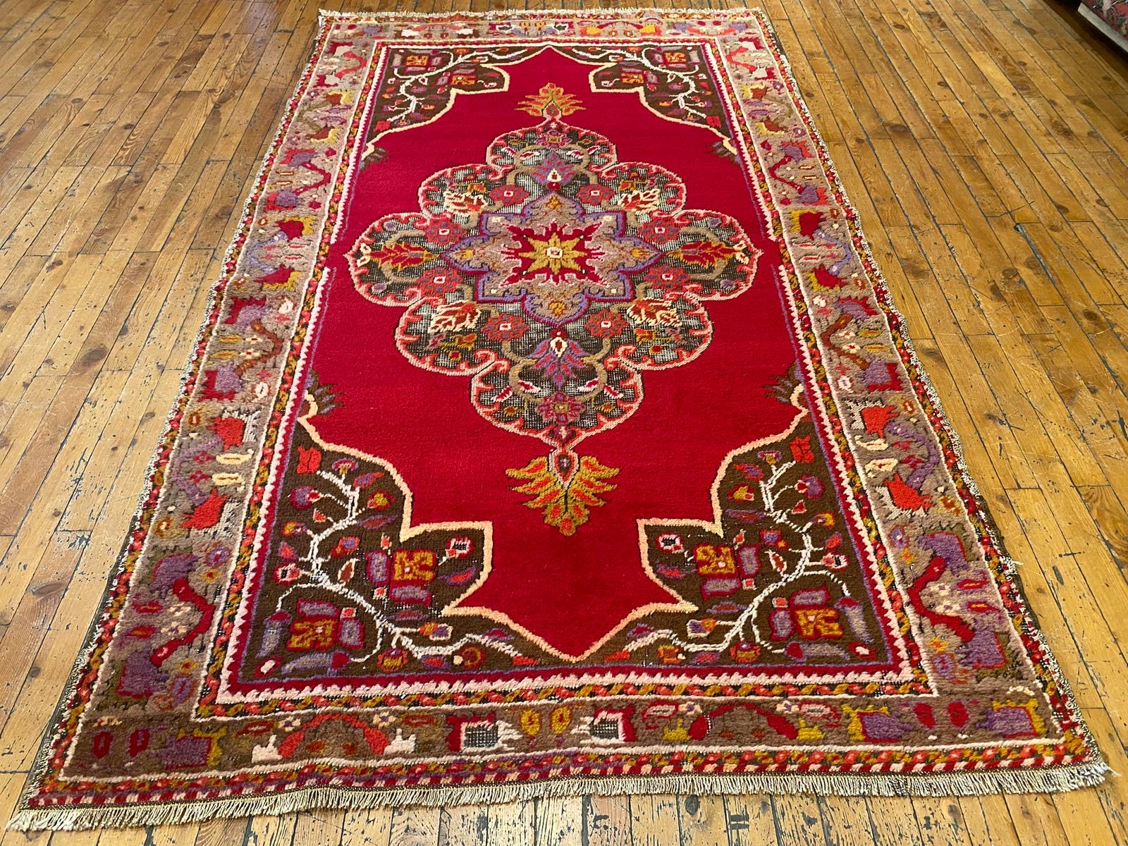 Anatolian Red Turkish Rug Cappadocia Rug Collection