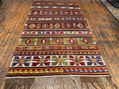 Nomadic Turkish Area Handmade Kilim Rug Cappadocia Rug Collection