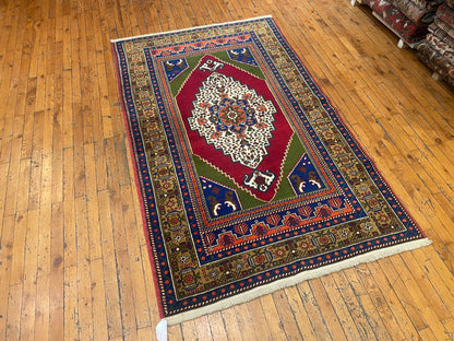 Cappadocia Antique Rug 4x6 ft - Handmade Turkish Vintage Wool Rug