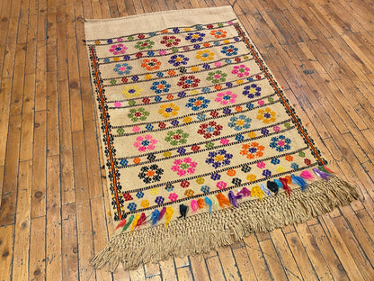 Turkish Handmade Cicim 3”x4” Cappadocia Rug Collection