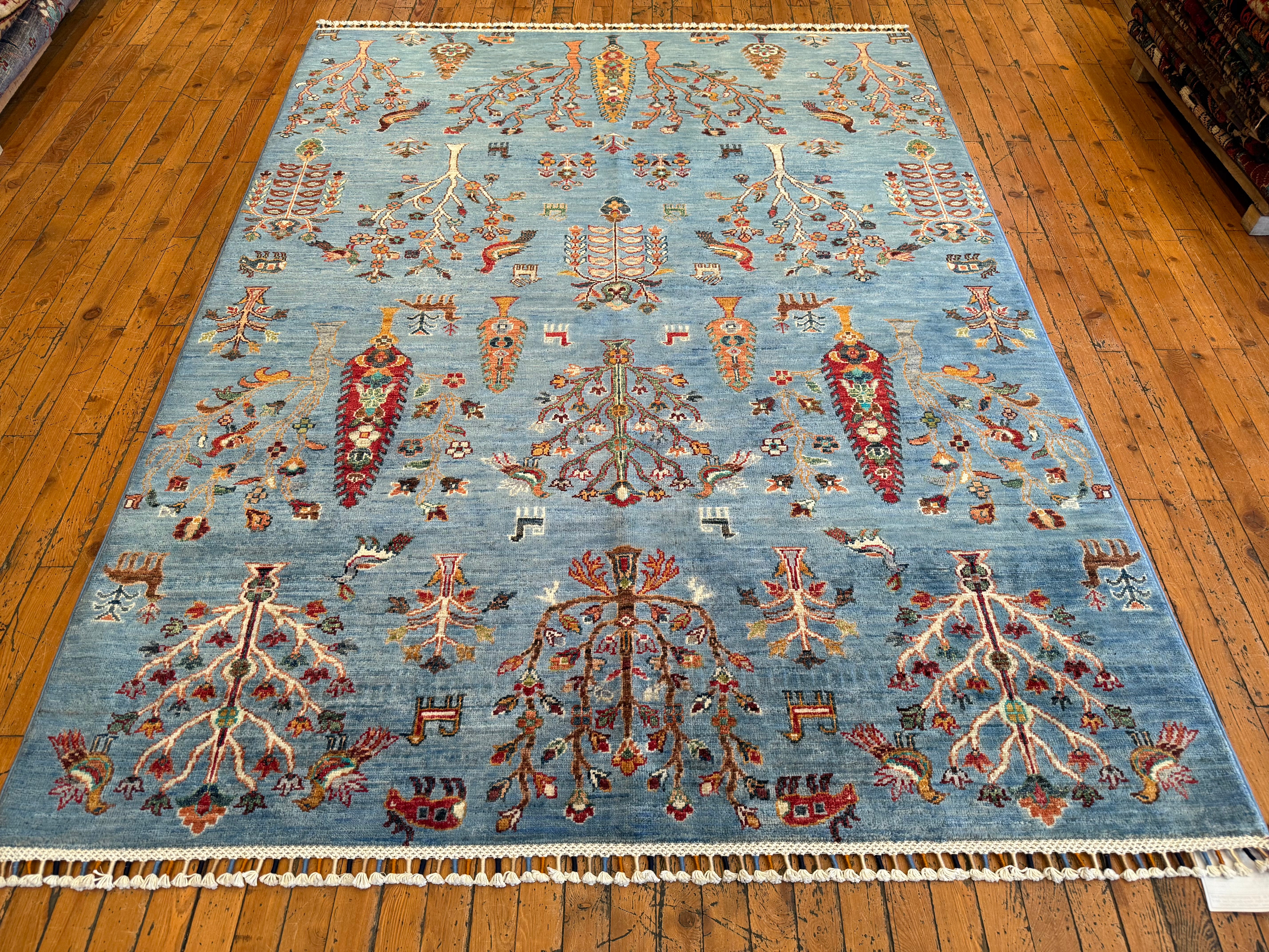 5x7 ft Traditional Tree of Life Handmade Wool Carpet | Authentic Hand Knotted Oriental Rug | Natural Dye Turkish Area Rug