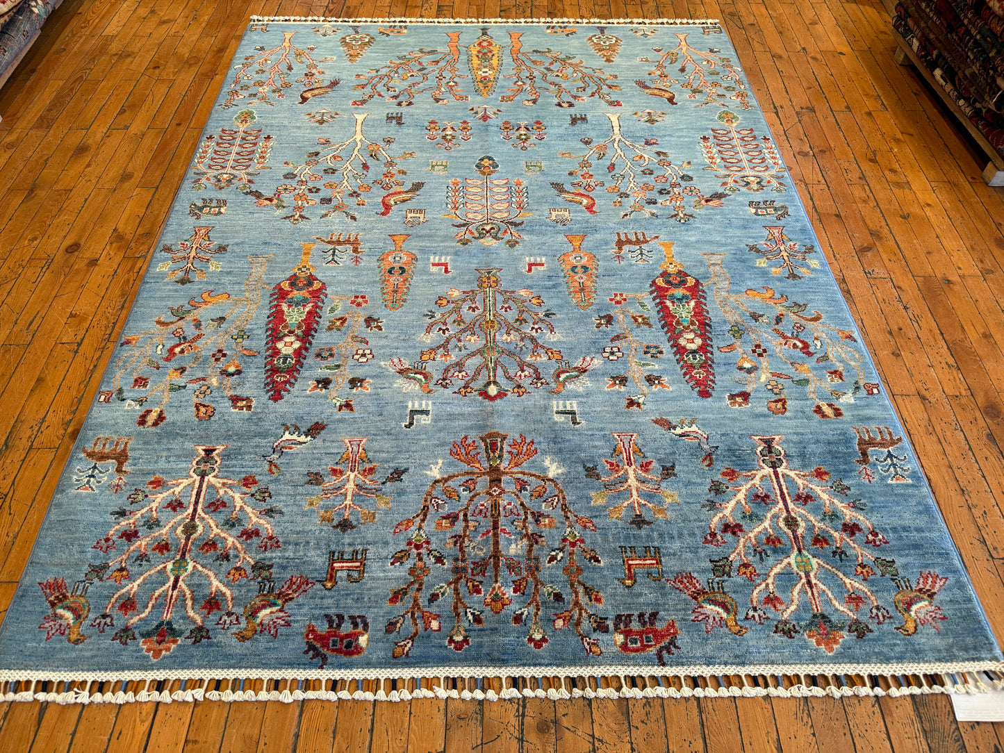 5x7 ft Traditional Tree of Life Handmade Wool Carpet | Authentic Hand Knotted Oriental Rug | Natural Dye Turkish Area Rug Cappadocia Rug Collection