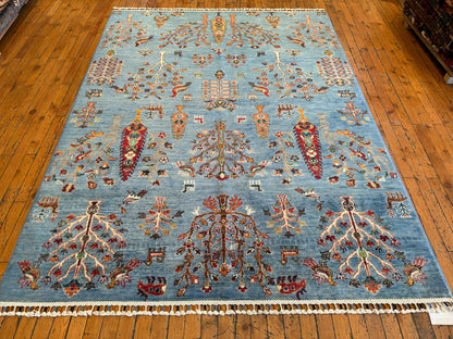 5x7 ft Traditional Tree of Life Handmade Wool Carpet | Authentic Hand Knotted Oriental Rug | Natural Dye Turkish Area Rug Cappadocia Rug Collection
