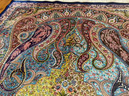 Luxury Turkish Silk Area Rug 4x8 ft - ADN Cappadocia Rug Collection