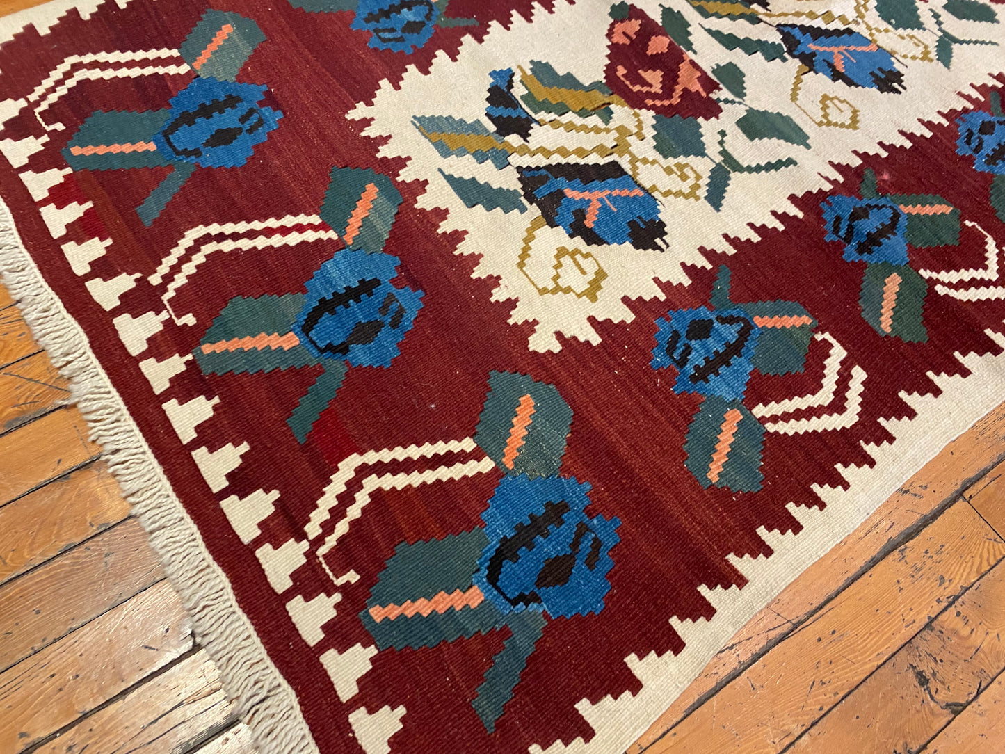 Handmade Cappadocia Kilim Rug 3x4ft - Authentic Turkish Flatweave