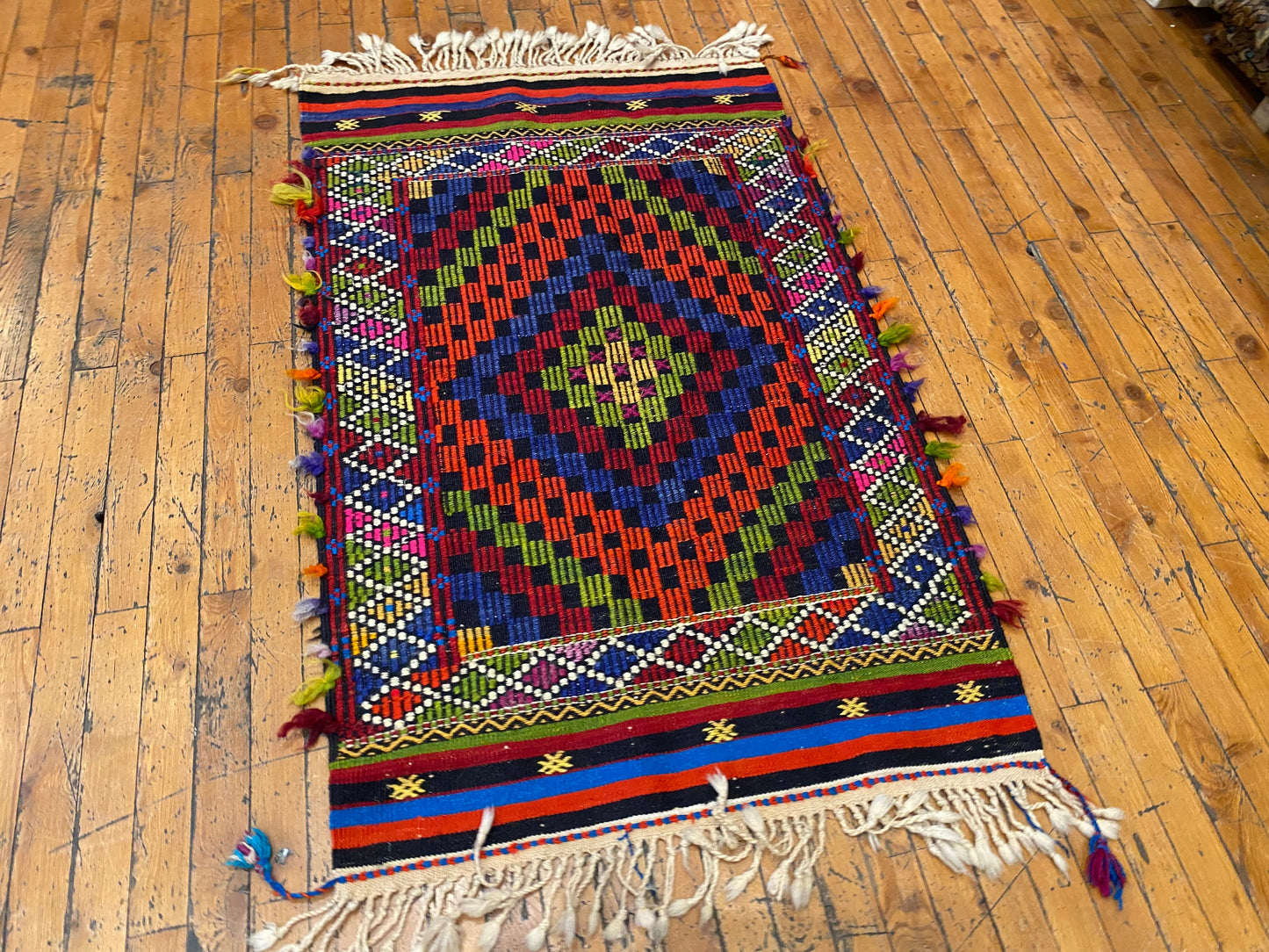 Small Anatolian Turkish Cicim kilim 2”x4” Cappadocia Rug Collection