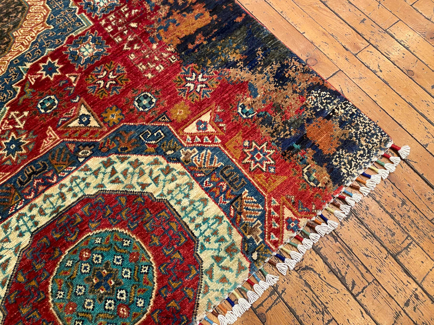 Colorful Geometric Handmade  Rug 4x6 ft (120x180 cm) - Natural Dye Wool Cappadocia Rug Collection