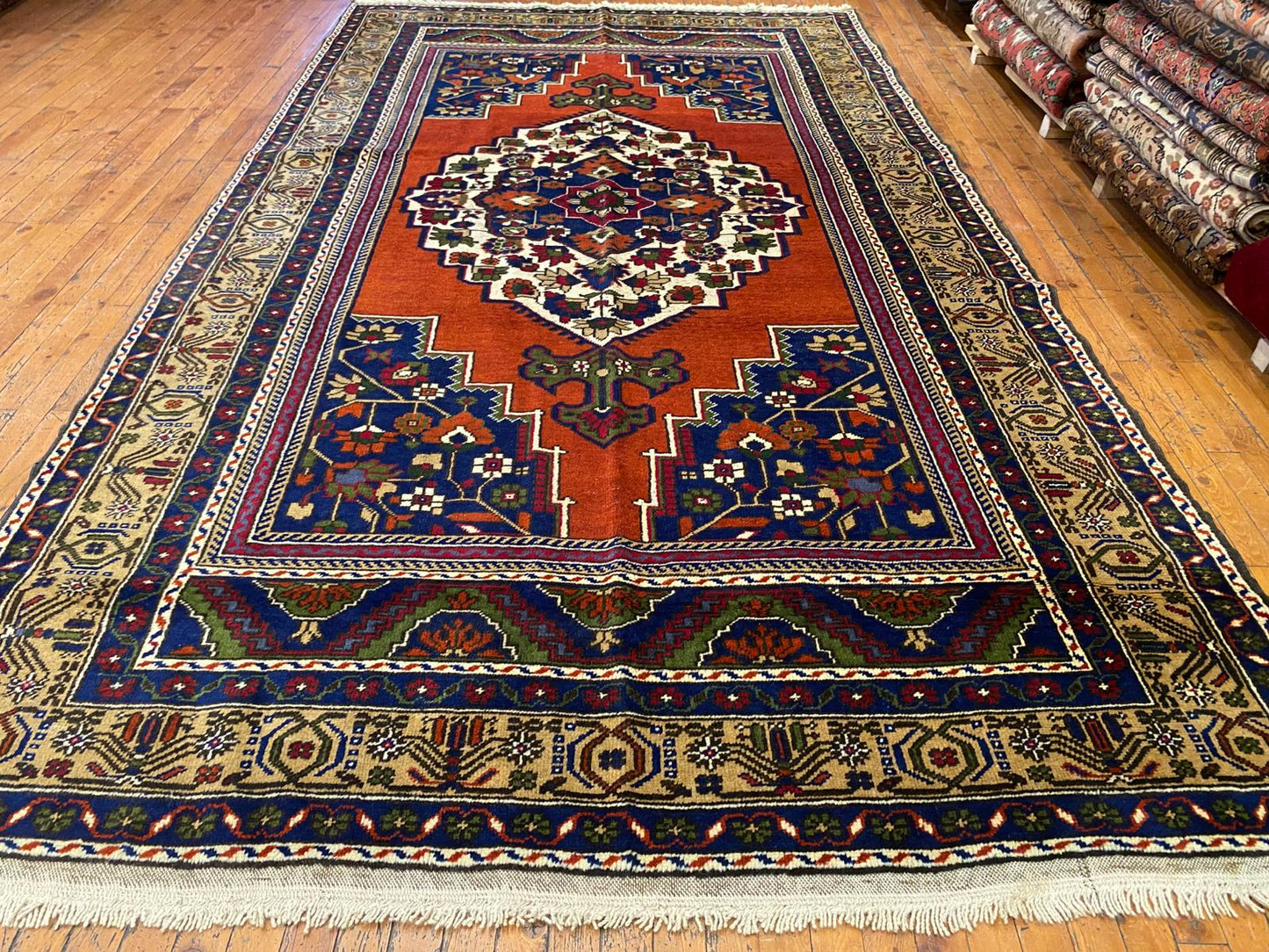 Vintage Cappadocia Turkish Rug - Handmade Wool Rug 5'7"x10' (170x305cm)