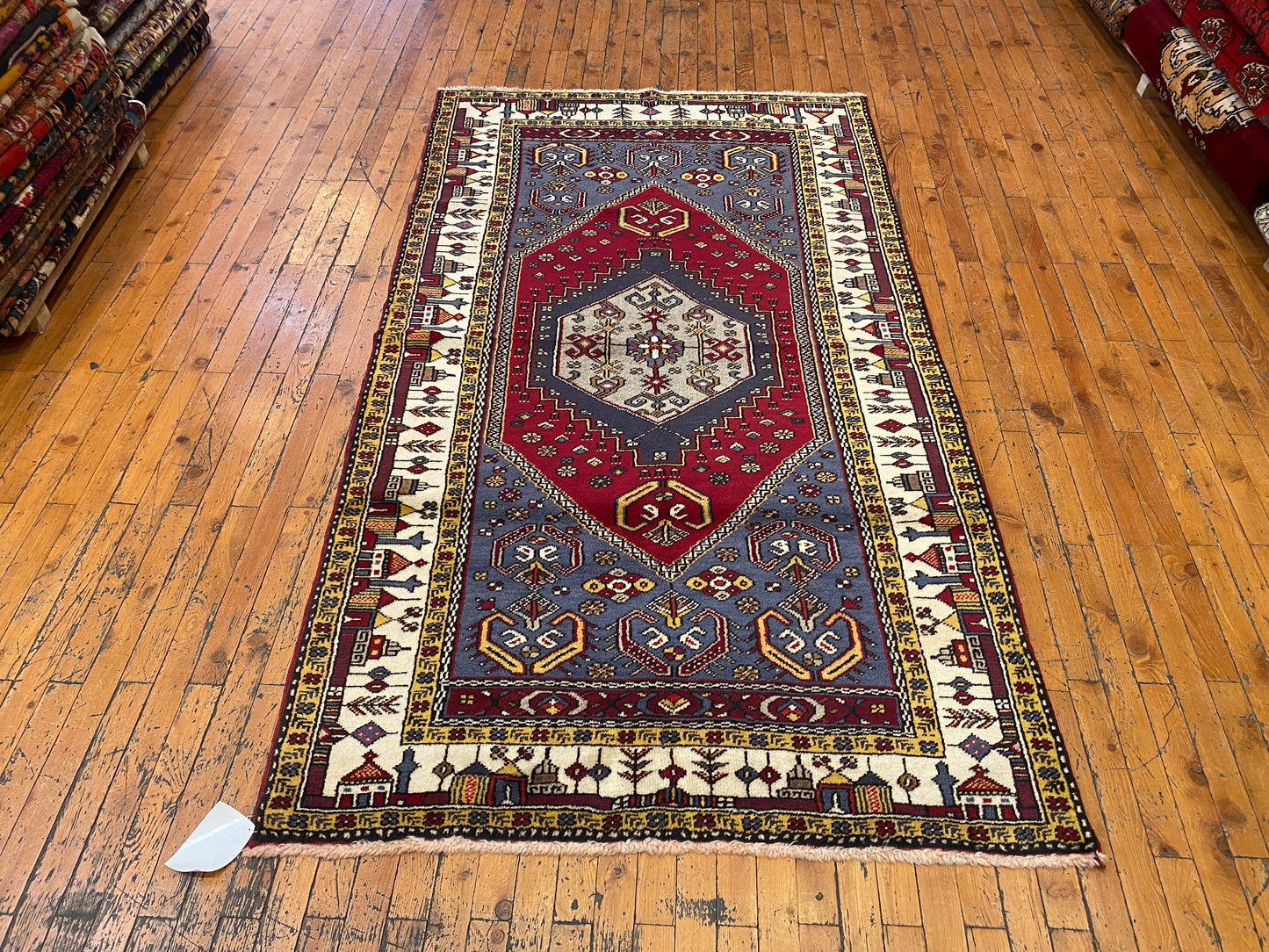 Authentic Anatolian Rug – Handwoven Turkish Wool Carpet with Vintage Tribal Patterns – Boho Decor Area Rug