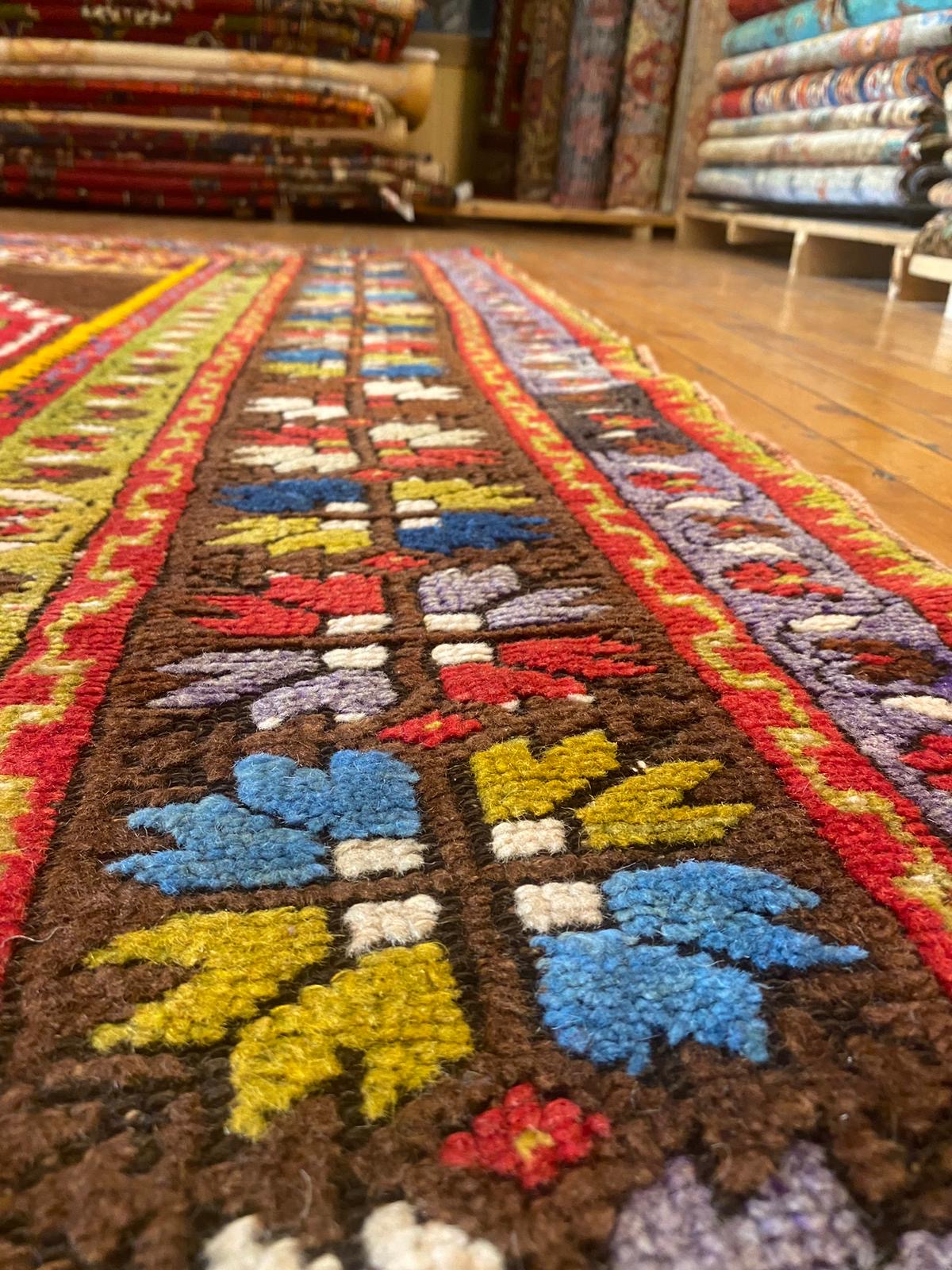 Anatolian Natural Dye Perfect Condition Area Antique Rug Cappadocia Rug Collection