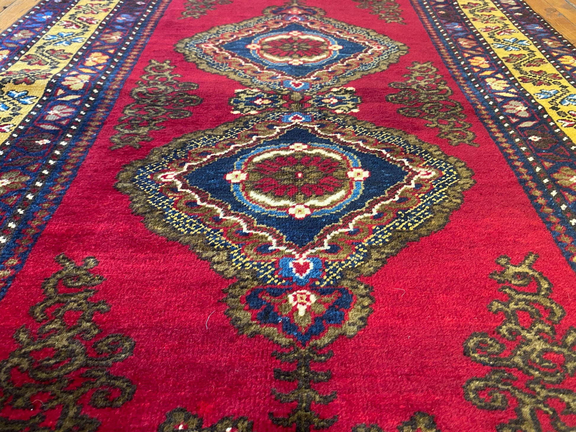 Cappadocia Yahyali Anatolian Turkish Rug 4x6 ft - Handwoven Vintage Wool Carpet Cappadocia Rug Collection