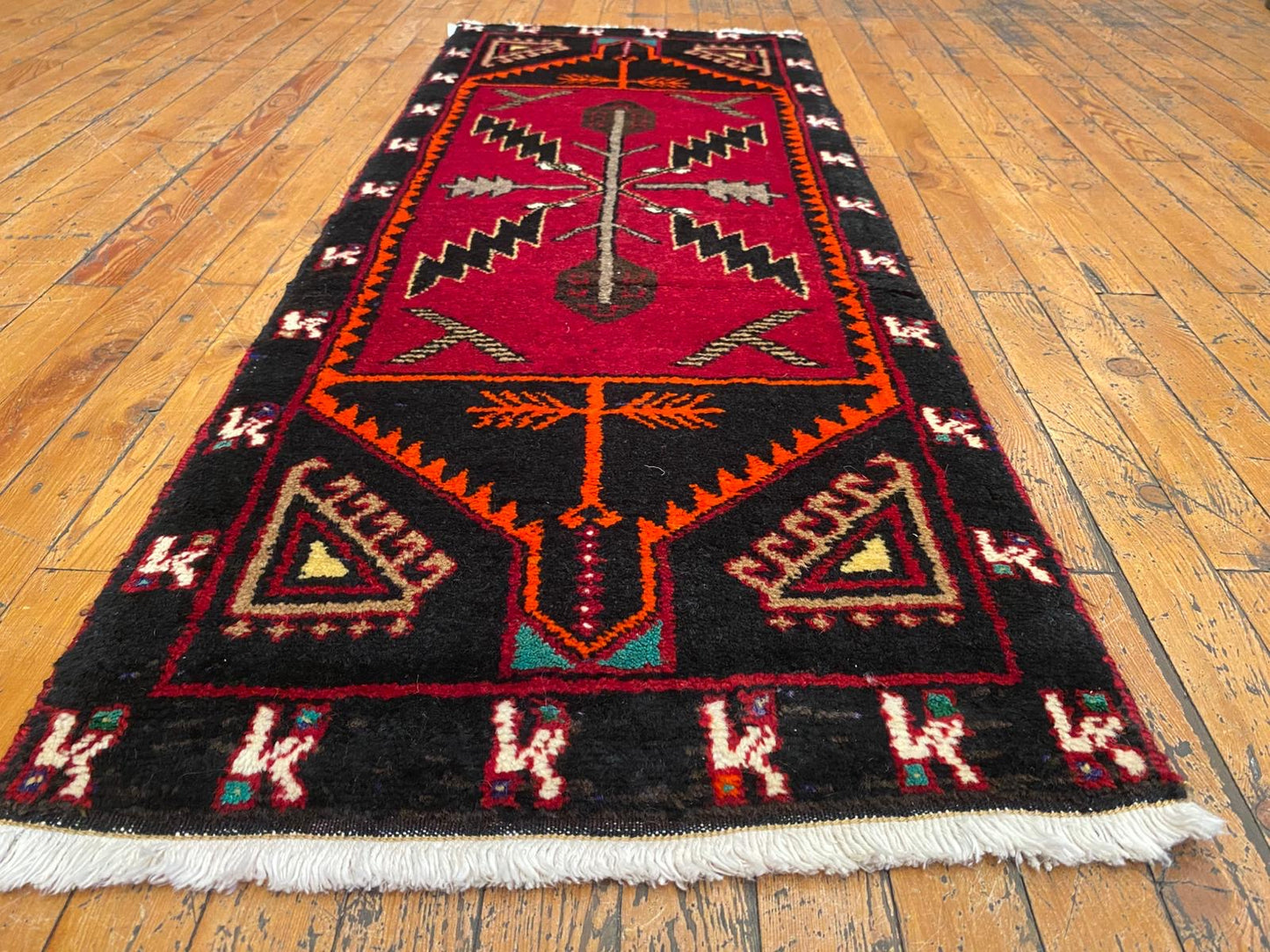 Anatolian Rug 2x5 ft - Handmade Turkish Runner | Vintage Wool Carpet