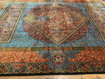 Luxury Turkish Silk Rug with Diamond Medallion Design 5''x7'' Cappadocia Rug Collection